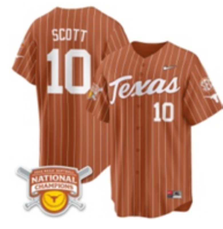 Men Texas Longhorns #10 Scott brown Nike joint Name NCAA 2025 Jersey style 25->ncaa teams->NCAA Jersey